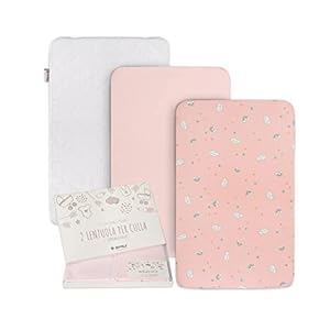 GOYSILA Drap Housse Cododo Bebe 2 pièces 100% Coton + 1 Alèse Protégé Certifié Oeko-Tex Compatible Berceau Chicco Cosleeping Magic Kinderkraft Safety Matelas 50×83 (des Nuages)