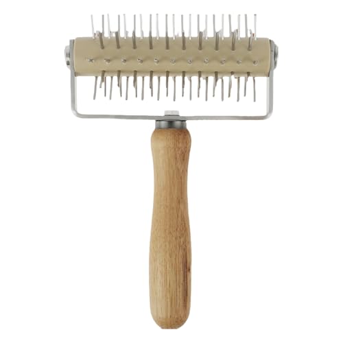 Pastel De Roller-Perforador De Masas Inoxidables, Herramienta De De Pizza Anti- | Panadería Rodillo De Alfileres Con Pikas, Acopolador De Profesional Para Pan, Pizza, Tartas, Pas