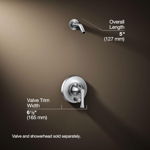 Kohler TLS35943-4-CP kit de recorte de ducha BuckleyTM Rite-Temp® con desviador de botón pulsador, sin cabezal de ducha, cromo pulido miniatura 4