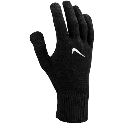 Nike Guantes Unisex Knit Tech and Gri, Negro/Blanco, Talla S
