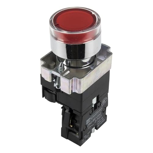 Bouton-poussoir SPST avec lumière 12V pour pupitre d'automatisation et projets électroniques