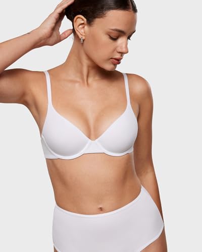 Image of INLYRIC Women's Inbarely Plus Demi Bra Balconette Unlined Underwire No Padding Plunge Bras Comfortable