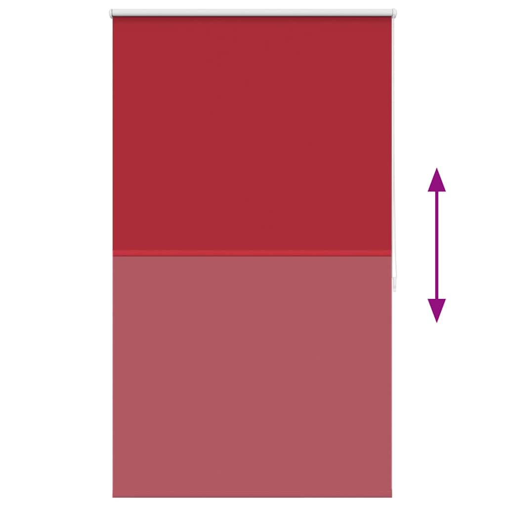 Tenda avvolgibile opaca, 124,4 x 175 cm, tessuto rosso | Rivestimento riflettente argentato, blocco totale della luce, montaggio a parete o soffitto, catena laterale sinistra o