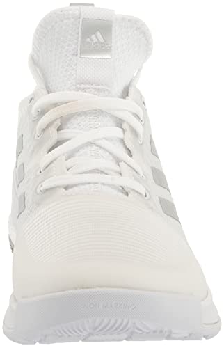 Adidas Women's Crazyflight Mid Volleyball Shoe, White/Silver Metallic/Grey, 7.5 #TOP1