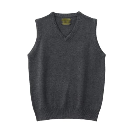 Men's Knitted Sweater Vest Sleeveless V-Neck Thick Casual Waistcoat - Main Image