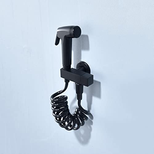 Kit bidet à main noir mat premium douchette murale pressurisée de salle de bain