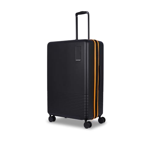 Image of VENTEX Hard Luggage Trolley Bag (Black-Yellow, Cabin Luggage /Carry-On Luggage 20-Inch)