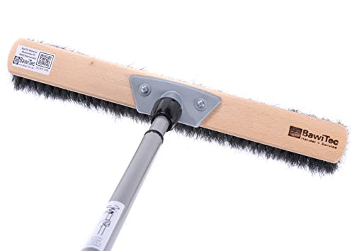 BawiTec Rosshaar Naturhaar Saalbesen mit Teleskopstiel,Breite 50cm,Stabiler Metallstiel verstellbar max. 200cm,sehr weiche Borsten für sehr Gute Staubbindung,Kehrbesen,Besen,Rosshaarbesen – Bild 5