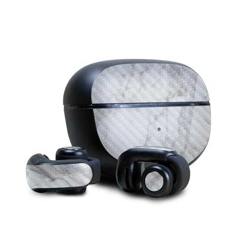Image of Carbon Fiber Skin Compatible with Bose Ultra Open Earbuds - Frost Marble - Premium 3M Vinyl Protective Wrap Decal Cover - Easy to Apply | Crafted in The USA by MightySkins