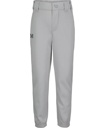Under Armour Boys Utility Baseball Pant with Snap Closure Gray/Black 5