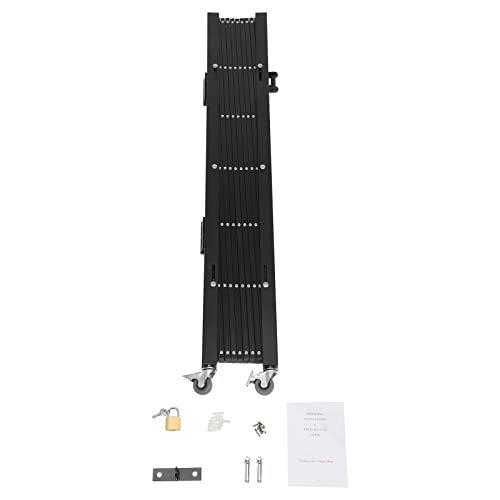 SHATUOA Single Folding Security Gate with 2 Wheels, Flexible Expanding Metal Barricade Gate (4.27\' H x 36.6\" W) - Thumbnail 5
