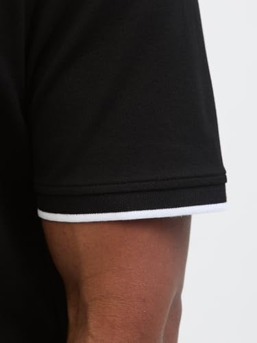 JACK & JONES Plus Size Einfarbig Poloshirt Schwarz xx_l – Ansicht 5
