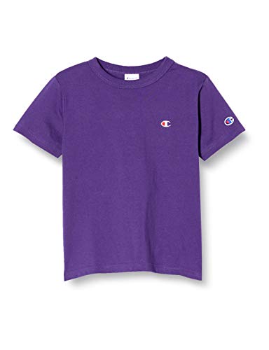 [チャンピオン] Tシャツ 半袖 綿100% 定番 ワンポイントロゴ刺繍 ショートスリーブTシャツ CK-T301 ボーイズ パープル 100