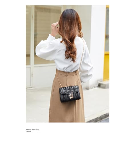 Crossbody Shoulder Bag for Women, PU Leather Shoulder Handbags Women Ladies Chain Wallet Purses