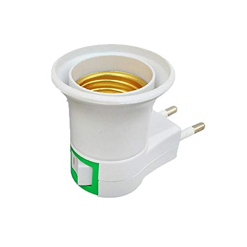 Adaptador Soquete E27 Lâmpada Para Tomada Com Chave Liga Desliga Bivolt 110v 220v - Botão On/Off - C