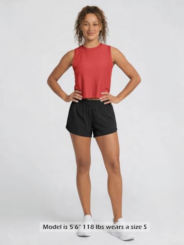 Image of ODODOS Women's Performance Tank Ultra Soft odSTRATUM Tech Sleeveless Tee Shirts High Crew Neck Pullover Top