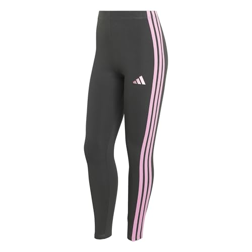 adidas Donna ESSENTIALS 3-STRIPES COTTON LEGGINGS, grey six/st tropic bloom, XS