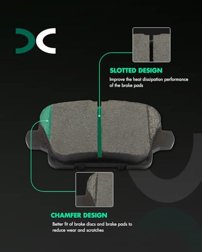 Image of SCITOO D2189 Rear Ceramic Brake Pads Sets w /Hardware Replacement For Buick For Envision 2021-2023,For Buick For Regal Sportback 2018-2020,For Cadillac For XT4 2019-2023