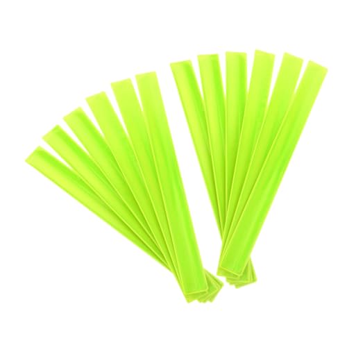 GOOHOCHY 12pcs Reflective Arm Bands Slap Bracelets for Night Running Cycling High Visibility Gear for Enhanced Safety Comfortable Lightweight Design for Outdoor Activities