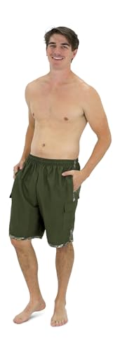 Mossy Oak Men's Cargo Swimwear Board Shorts