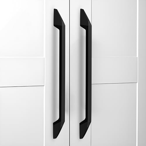 Image of Plantex Cabinet Handle /Kitchen Cabinet Door Handle /Wardrobe /288 mm Cupboard Handle /Door Pull-Push Handle for Home /Office - Pack of 2 (Black)