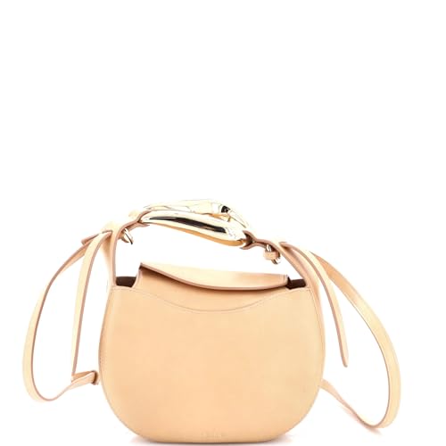Chloe, Pre-Loved Kiss Purse Bag Leather Small, Neutral