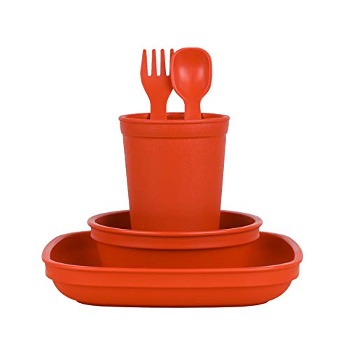 Re-Play Made in The USA Eco Friendly Dinnerware Set for Toddlers and Children