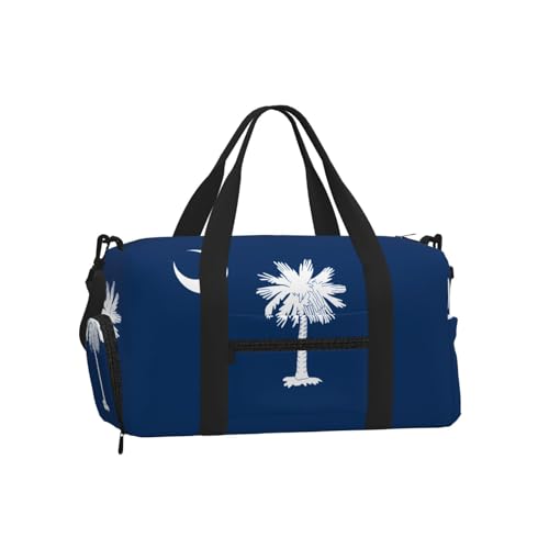 Bandolera de mano de gran capacidad con la bandera de Carolina del Sur para viaje al aire libre