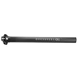 MOUMOUTEN Bike Seatpost, 31.6X350MM Frosted Black Carbon Fiber Aluminum Mountain Road Bike Shockproof