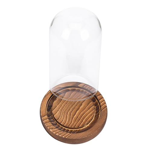 1 Set Glass Candlestick Shades Transparent Glass Cloche Decorative Glass Dome Candle Holder Desktop Candle Cover Household Glass Cloche Candle Accessory Home Accessory