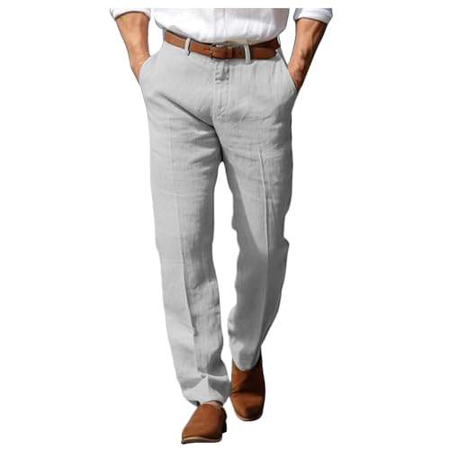 Pantalon homme lin été confortable pour un look mode basique décontracté