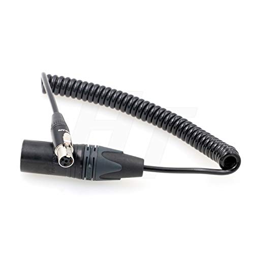 Cable XLR de 4 pines a Mini XLR retráctil contra tirones de monitor 4
