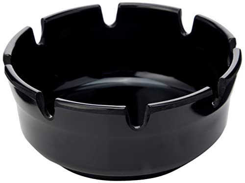 Posacenere Ilusplate Nero - Design Minimalista André Ricard - Melamina Made In Spain - Premio Delta De Oro