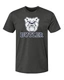 Butler University Apparel BU Bulldogs Logo Super Soft Heather Charcoal Grey T Shirt Comfy Tee for Men and Women (Large)