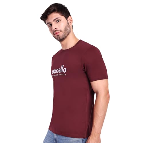 Image of EXCELLO Men's 100% Pure Cotton T-Shirt || Super Soft, Breathable, Premium Material.