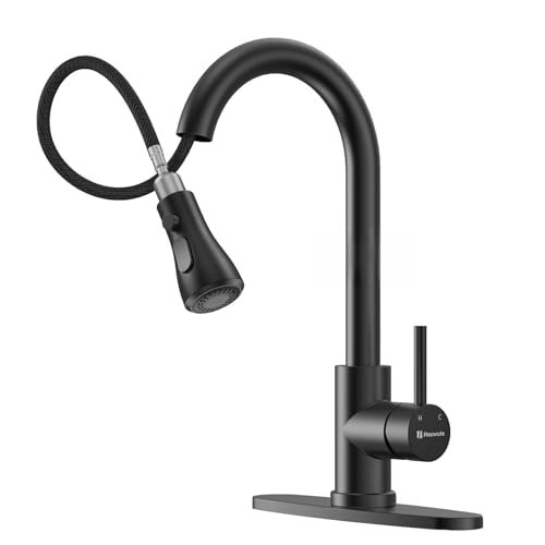 Kitchen Faucet with Pull Down Sprayer, Kitchen Sink Faucet, 3-Function Single Handle Stainless Steel...