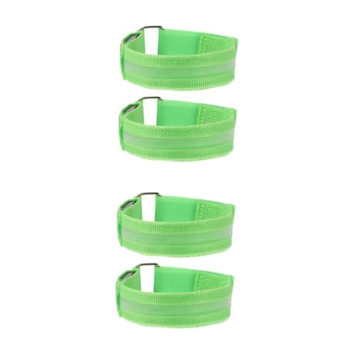 JOINPAYA 2sets LED Running Armbands Adjustable Glowing Bracelets for Night Safety Light Up Wristbands with Modes for Outdoor Activities and Parties 2pcs*2