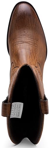 Image of Jousen Cowboy Boots for Men Round Toe Side Zipper