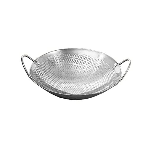 Wok de acero inoxidable con fondo redondo de 22.5 cm