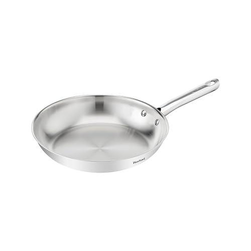 Tefal Duetto On Bratpfanne 20 cm unversiegelt dicker Wärmediffusionsboden Komfort-Griff langlebig für alle Herdarten geeignet Edelstahl B8660234
