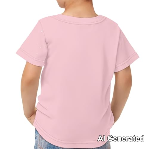 Image of Xhuibop Kids Tshirts Girls Boys 3-16 Years Summer Clothes for Teens Loose Fitting Tops
