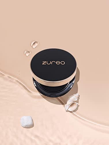 Zureo Glowing Vitamin Bb Cushion (#27 Dark Beige / 0.45Oz / 13G) - Cushion Foundation Makeup I Korean Foundation Makeup I Korean Bb Cream Foundation I Vitamin C, E, B3, B5, B6 I Moisturizing Finish Cushion Foundation Makeup #TOP5