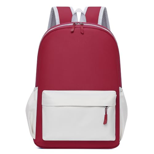 Image of 16 Inch Simple Large Backpack, Durable Bookbag for College & Travel Daypack | Anti-Theft Hidden Main Zipper, Reinforced Shoulder Straps, Side Pockets Fit Water Bottles, Lightweight, Classic Look