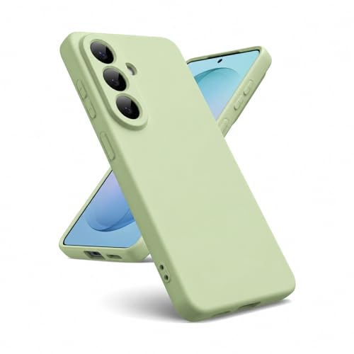 Image of LIRAMARK Liquid Silicone Soft Back Cover Case for Samsung Galaxy S26 5G| Soft Micro-Fibre Lining Inside | Camera Protection Bump (Green)