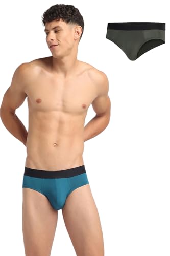Image of Cresmo Men's|Anti-Microbial Luxury Micro Modal Underwear Breathable Ultra Soft Comfort Lightweight Brief|Pack of 2 |