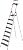 Hailo L100 Pro | Aluminum Folding Stepladder | Eight Steps | Extendable Safety Rail | Integrated Multifunctional Storage Tray | Folding Safety Mechanism with Platform Locking System| Black