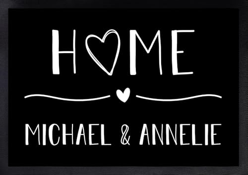 Manilu Personalisierte Fußmatte | Fußmatte Familie personalisiert | für...