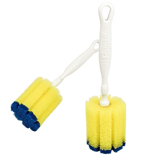 PowerPuff-Original-10-Handheld-All-Purpose-Dish-Sponge-Bottle-Scrubber-for-Dishes-Bottles-Glasses-Household-Messes-More-Made-in-The-USA-Non-Scratch-on-Surfaces-Tough-on-Grime-2-Pack