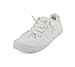 Soda Flat Women Shoes Linen Canvas Slip On Sneakers Lace Up Style Loafers Zig-S (All White, 7.5)