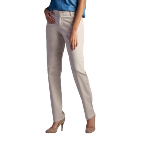 Image of LEE Women's Relaxed Fit All Day Straight Leg Pant, 6 Long, Parchment